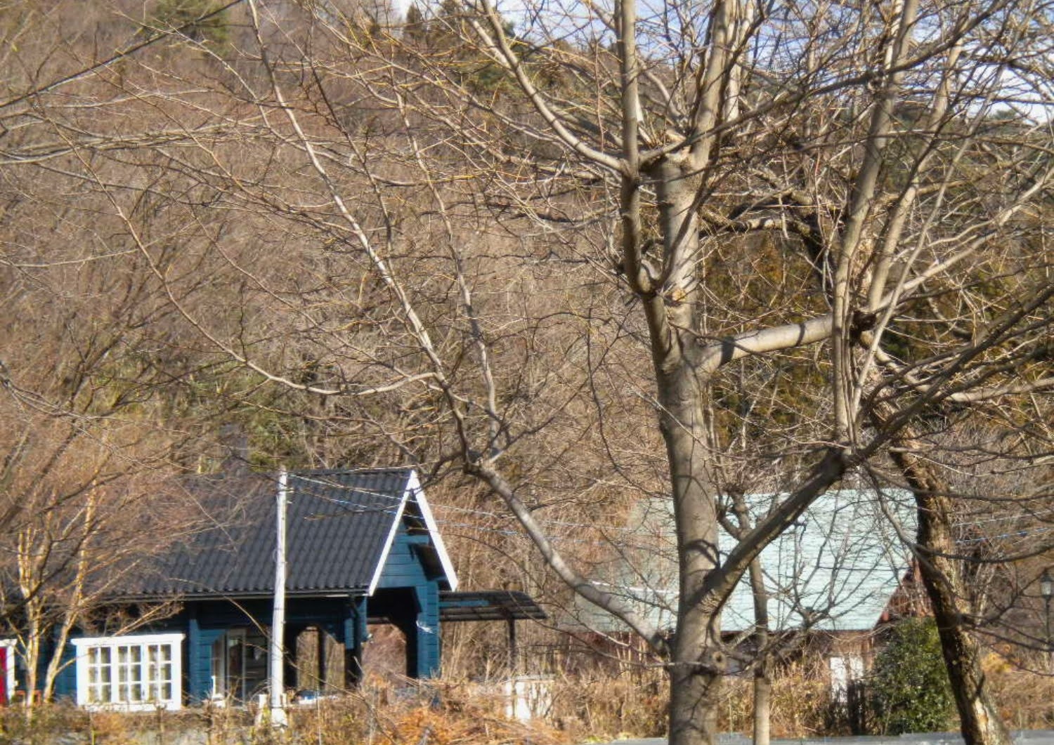 冬の倉渕村相間川温泉・クラインガルテン