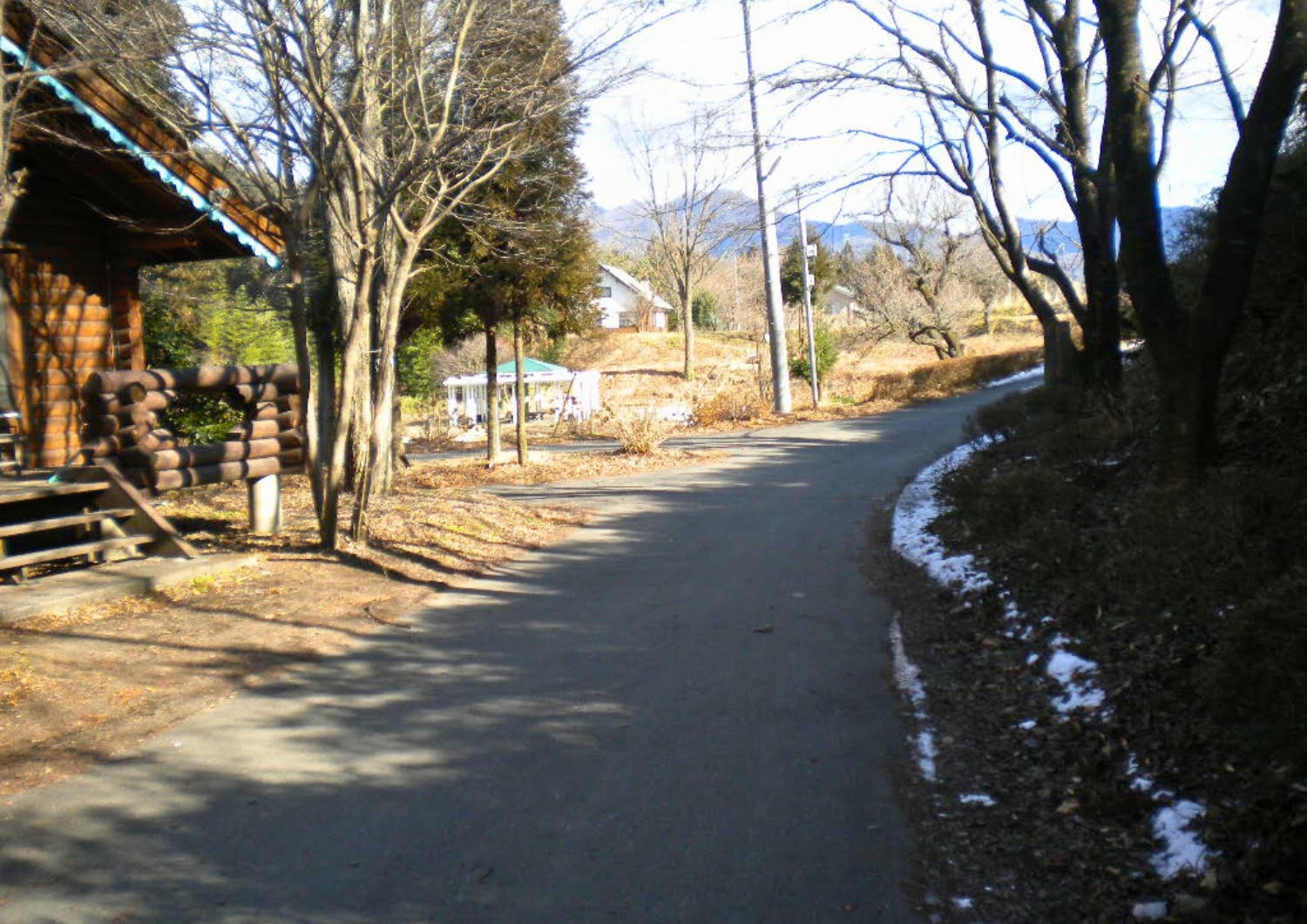冬の倉渕村相間川温泉・クラインガルテン